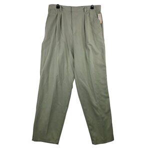 Vintage I.C. Isaacs High Rise Pants 16 Green Deadstock Old Money European USA